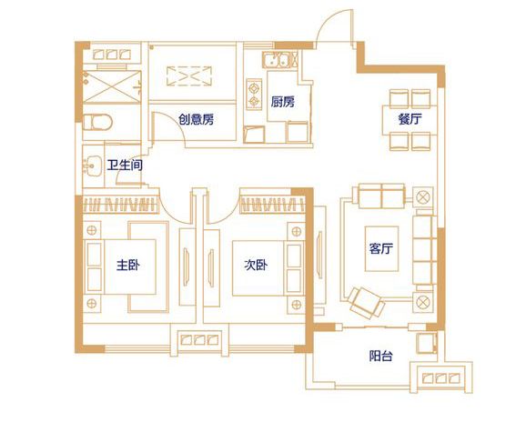 加橋悅山國際92平裝修設計案例